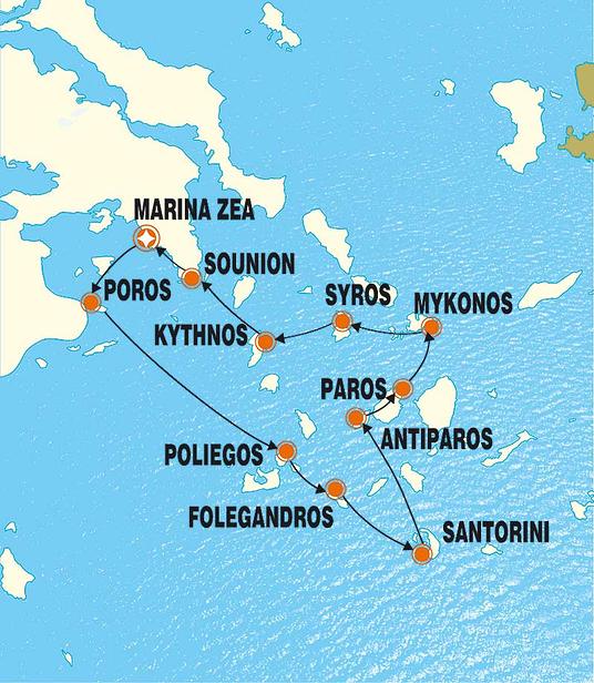 Griechenland Segel Kreuzfahrt Juwelen Der Kykladen